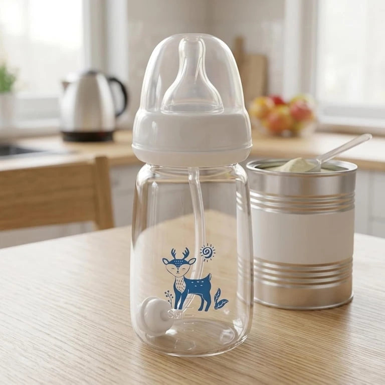 Hands-Free Baby Feeding Bottle