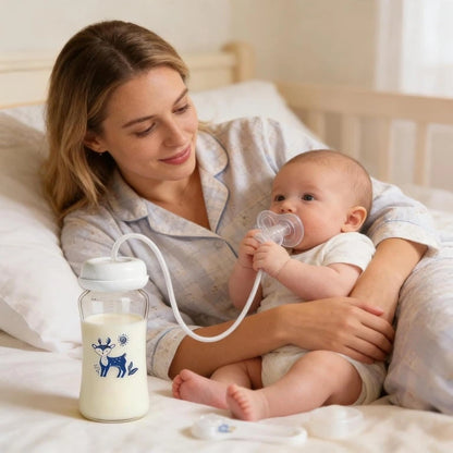 Hands-Free Baby Feeding Bottle